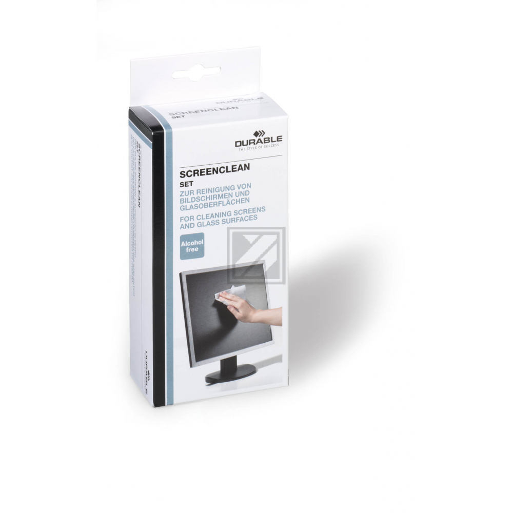 Durable Screenclean Set Reinigungsspray, Vliestücher