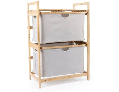 Hennez Bambus Regal Bad hellgrau