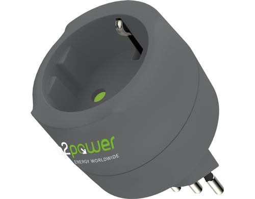 Q2Power Country-Reiseadapter Combo - Europe to Switzerland+Italy+Brazil