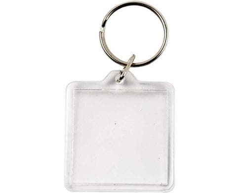 Creativ Company Schlüsselanhänger für Foto 25 Stück, 4 x 4 cm, Acryl