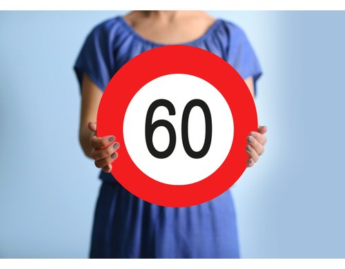 Trendcompany Verkehrsschild 60. Geburtstag, 45 cm