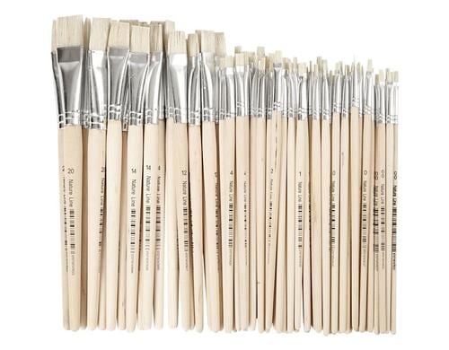 Creativ Company Flachpinsel 68 Stück, 3 - 20 mm