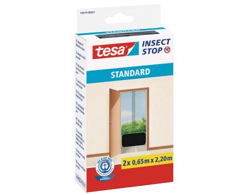 Tesa Insect Stop Standard Türen anthrazit Grösse: 2x 0.65m x 2.2m,