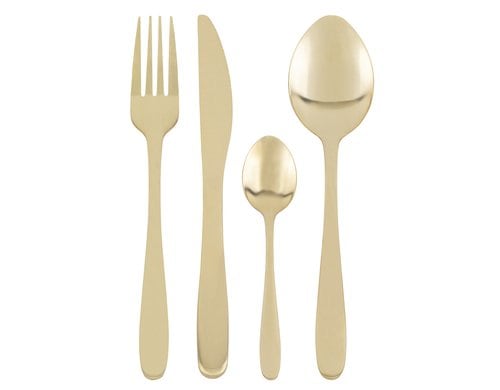 FURBER Besteckset 16-teilig Gold 16-teilig,Edelstahl,Goldoptik