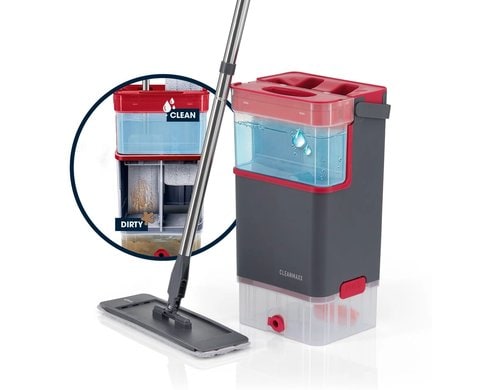 CLEANmaxx Komfort-Mopp 7l grau 2-Kammer System, Abnehmbar