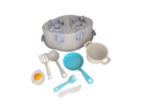 Kochset mit Herd für die Kinderküche 8-teilig, eco-friendly