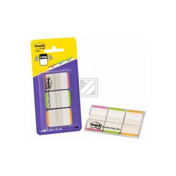 3M Post-it Index Strong, 3x12 Tabs pink/orange/grün