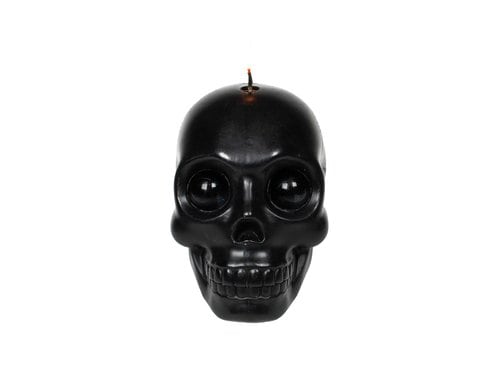 54Celsius Kerze Totenkopf, Schwarz Glasaugen,14x11.5cm (HxD),Brenndauer ca.20h