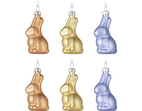 Eglo Aufhänger Hase FINTRY 6 Stück, 3x3.7x7.5cm, Glas