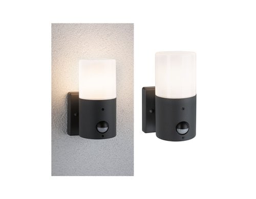 Paulmann Aussenwandleuchte Tubs IP44 max. 15W 230V Grau matt Metall, Kunststoff