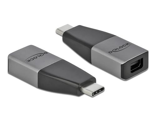 Delock Adapter USB Typ-C zu mini DP 4k 60Hz Auflösung bis 3840 x 2160 @ 60 Hz, Grau