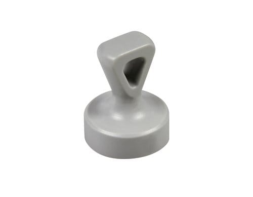 Berec Griffmagnet mit Öse, grau, 2-er Set Kunststoff, Ø 17 mm, Neodym