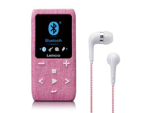 Lenco Xemio-861, MP3 Player, 8GB, pink 1.8 TFT Display, SD Slot bis zu 64GB