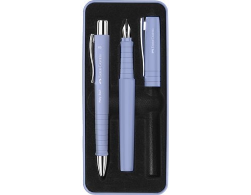 Faber-Castell Geschenkset Poly Ball pa iris 1 Füllfederhalter, 1 Kugelschreiber