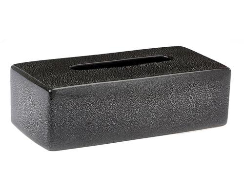 Aquanova Kosmetiktücherbox Ugo, Schwarz 26.3x13.4x8.4 cm, Steingut