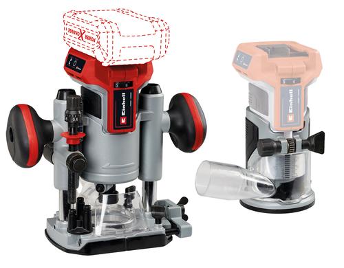 Einhell Akku-Oberfräse TP-RO 18 Set Li BL ohne Akku und Ladegerät