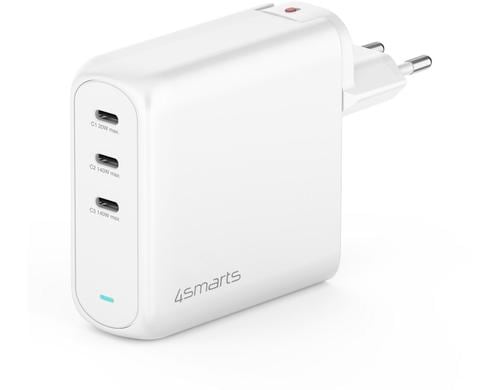 4smarts Charger Flex Pro 140W White 3x USB-C