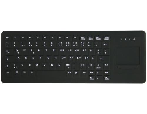 Active Key desinfizierbare Tastatur mit Touchpad USB schwarz