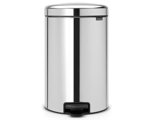 Brabantia NewIcon Treteimer 20 Liter Brilliant Steel, Inhalt 20 Liter