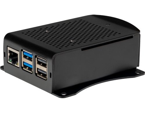 jOY-it Aluminiumgehäuse für Raspberry Pi 5 für Pi 5, schwarz, 98x32x60 mm