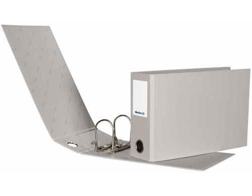 Biella Ordner Strong A5 quer 8 cm Farbe Grau, mit Strong-Mechanik