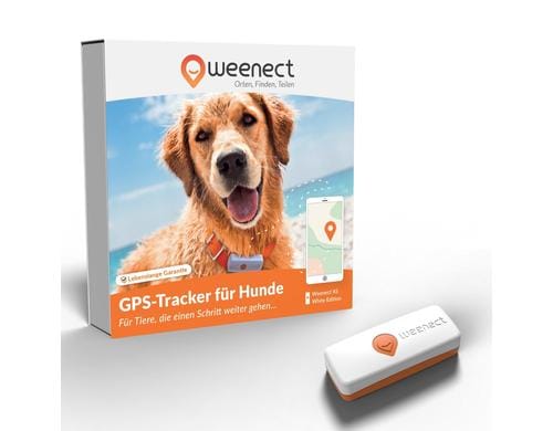 Weenect GPS-Tracker für Hunde weiss