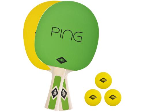 DONIC Schildkröt Ping Pong Set 2x Schläger, 3x Bälle
