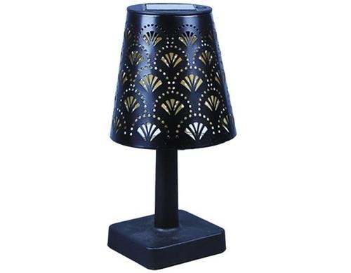 Dameco LED Solar Tischleuchte schwarz 1 LED warmweiss, 12x12x24.5 cm