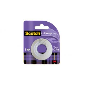 3M Scotch Geschenkklebeband 19mmx25m 1 Rolle