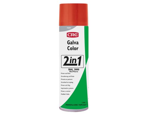 CRC GALVACOLOR 3000 Feuerrot Farb Schutzlack&Grundierung 2in1,matt Spr.500ml