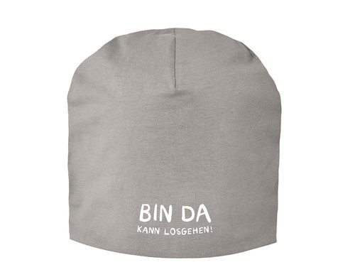 Grafik Werkstatt Mütze in der Tüte Bin da