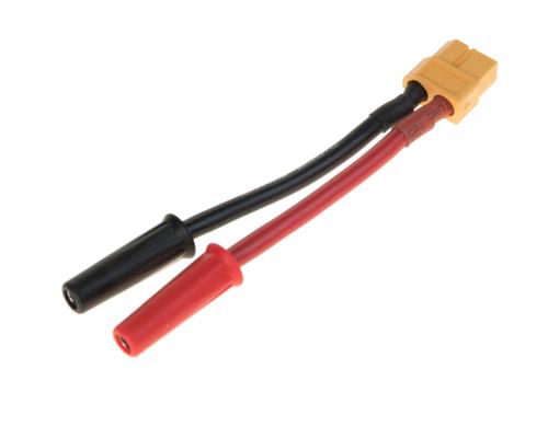 Adapterkabel XT60-Buchse auf 4mm-Buchse 7cm, 2.5 mm²
