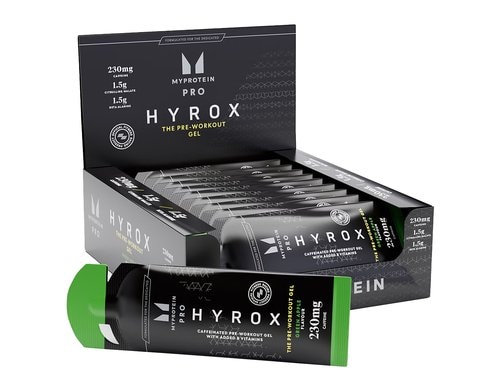 MyProtein Hyrox The Pre-Workout Gel Green Apple, Packung 12 Stk.