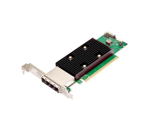 Broadcom eHBA 9600W-16e, PCI-Ex16v4 4xSFF-8674, LP, SAS4/SATA3,NVMEv4