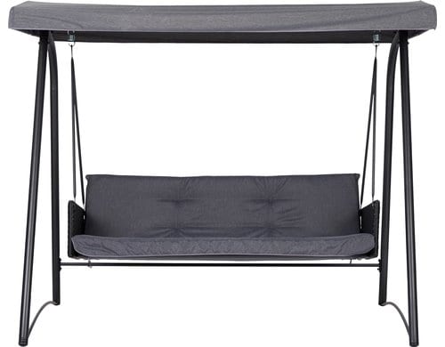 Hängesofa SANNE Dreisitzer - 220x134x182cm - Schwarz,Grau