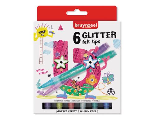 Bruynzeel Fasermaler Glitzer für Kinder Geeignet für Kinder ab 5 Jahren