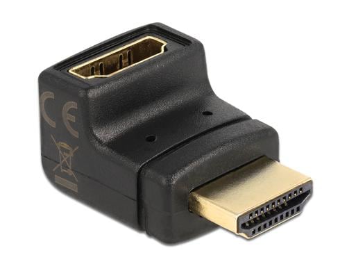 Delock Adapter HDMI-A zu HDMI-A Stecker/Buchse, 90 Grad oben gewinkelt