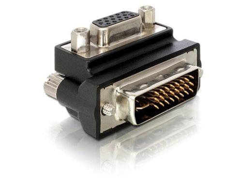 Adapter DVI-I Stecker auf VGA Buchse 90° 90 Grad Winkeladapter Duallink 24+5