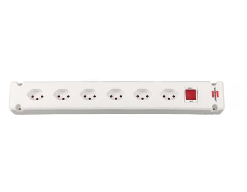 Brennenstuhl Bremounta Steckdosenleiste 6xT13, mit Schalter, weiss, ohne Kabel