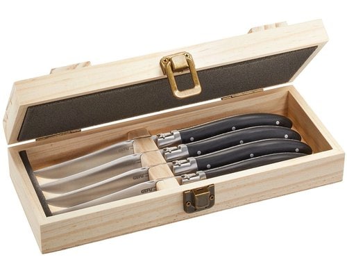 GEFU Steakmesser-Set BASCO 4 Stück in edler Kiefernholz-Box