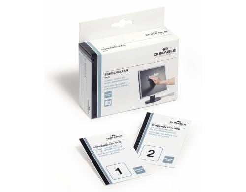 Durable Screenclean duo Feucht- und Trockentücher