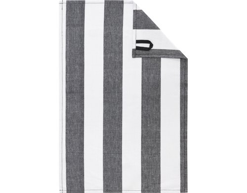 Cawö Geschirrtuch Zoom Blockstreifen 50x70cm, Schwarz/Weiss