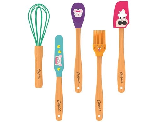 Chefclub Mini Untensilien Set Schwingb.,Spatel,Teigschaber,Pinsel,Löffel