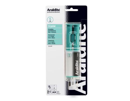 Tesa Araldite Crystal Klebstoff 2 x 12ml, Spritze, Saubere Lösung für klare