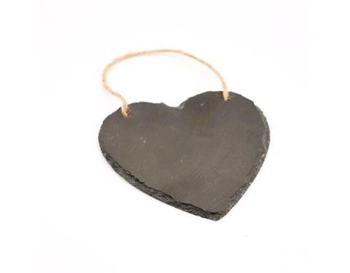Hobbyfun Schiefertafel Herz 15 x 15 cm, mit Kordel, Schiefer