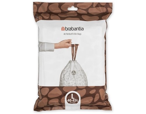 Brabantia Kehrichtsack Perfectfit L 40-45L, 40 Stück Spenderpack