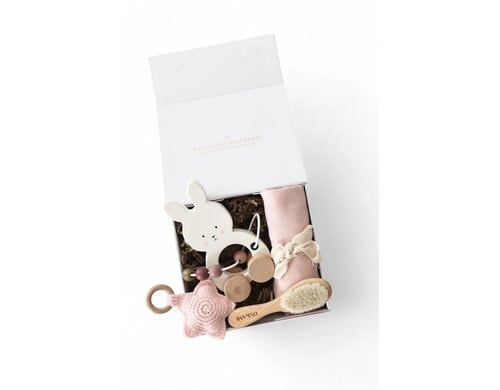 Baby Geschenkbox Rosa Helsinki Hase