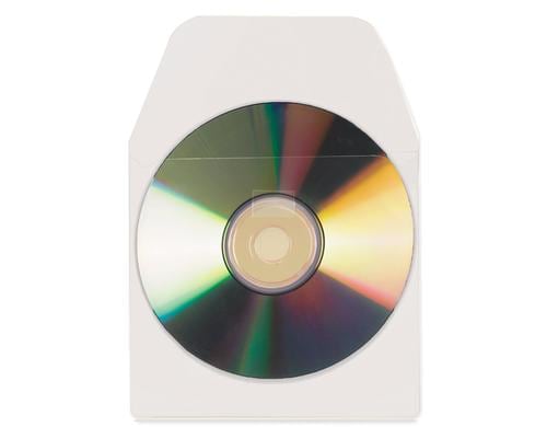 3L CD/DVD Schutzhüllen selbstklebend, mit Klappe, 100 Stk