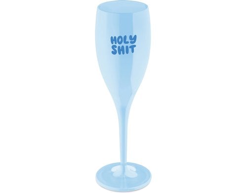 Koziol Sektglas Cheers Holy Shit sweet blue, 100 ml