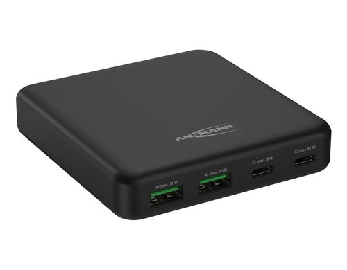Ansmann Powerbank Desktop Charger 65W, 2xUSB, 2xUSB-C sz